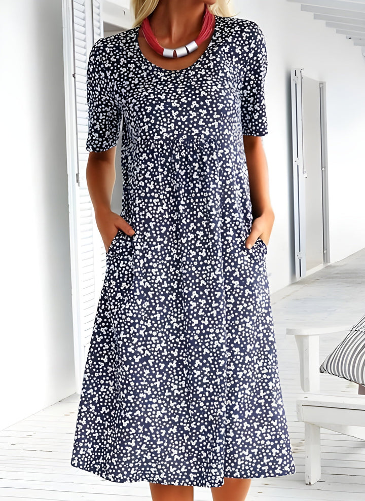 Beryl | Casual Round Neck Floral Dress