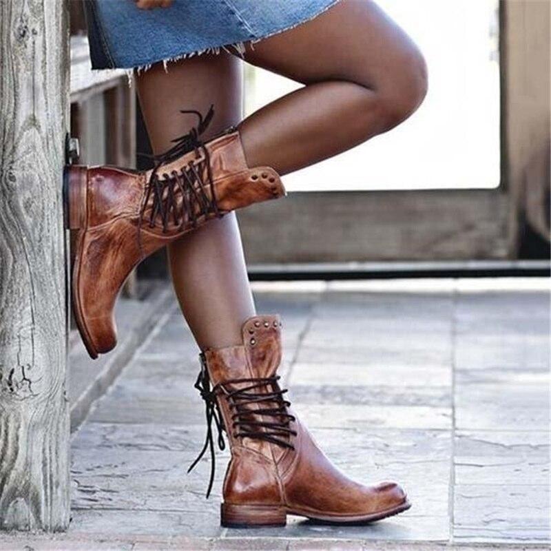 Lisa™ - Leather Lace-Up Boots