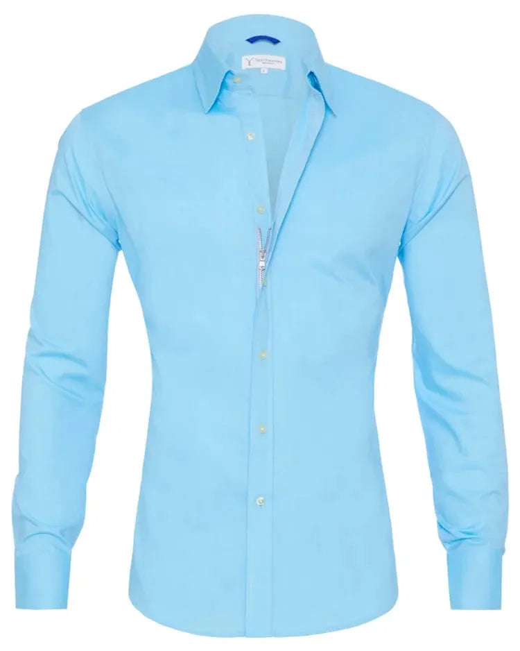 Victor - Wrinkle Free Shirt with Zipper