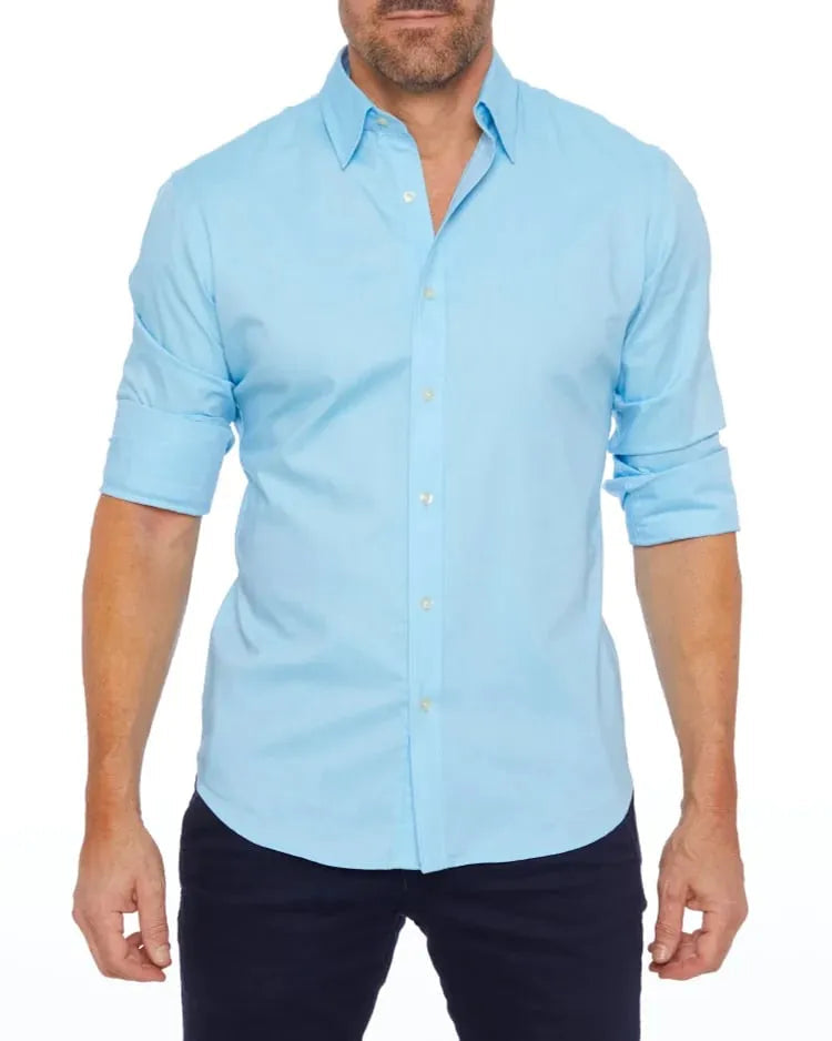 Victor - Wrinkle Free Shirt with Zipper