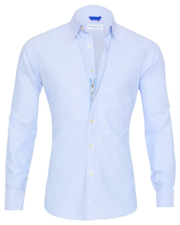 Victor - Wrinkle Free Shirt with Zipper