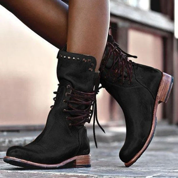 Lisa™ - Leather Lace-Up Boots