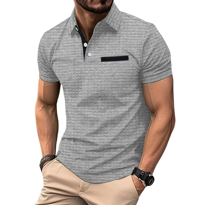 Oscar™ Polo Shirt with Jacquard Check Pattern