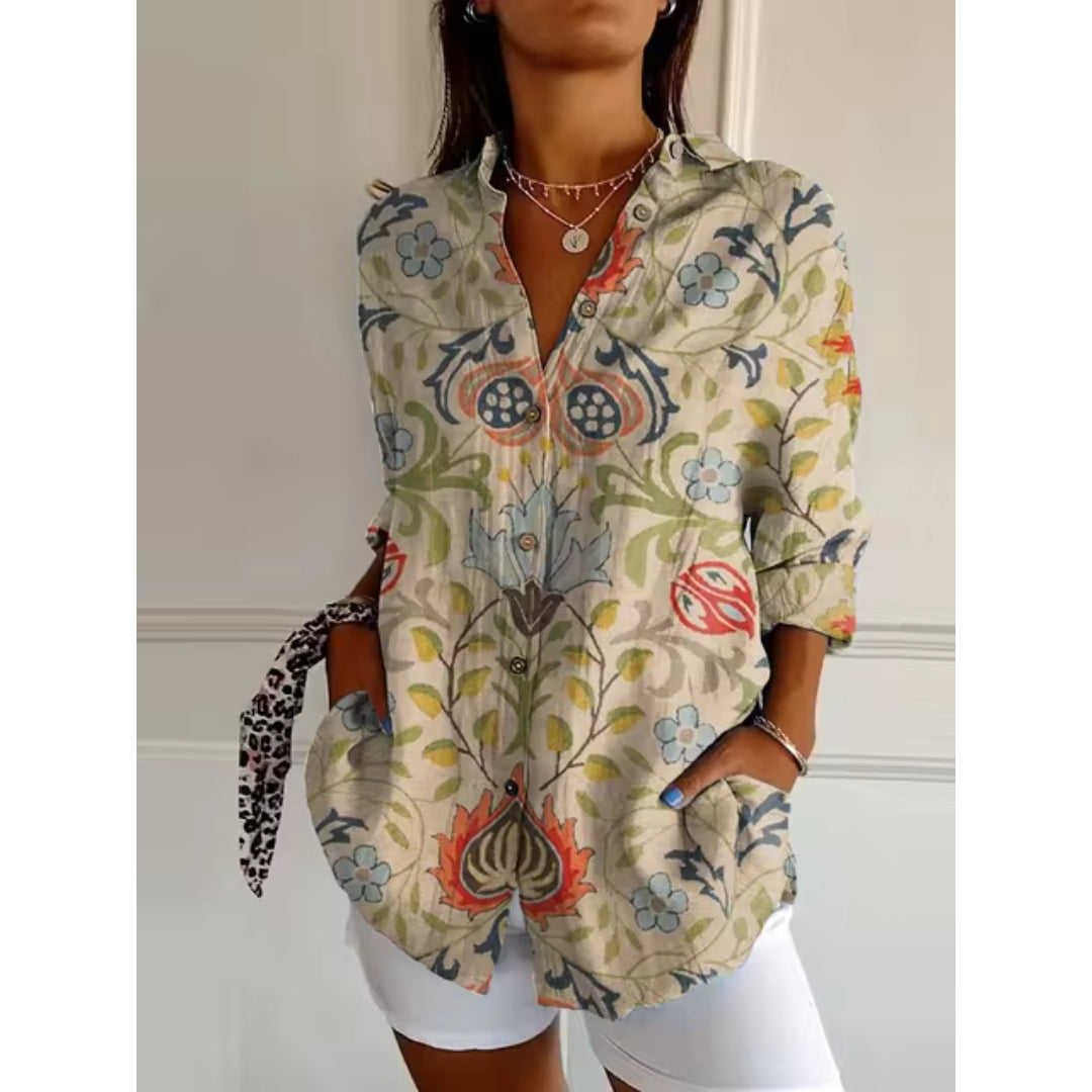 Thalia™️ | Casual Blouse with Floral Print