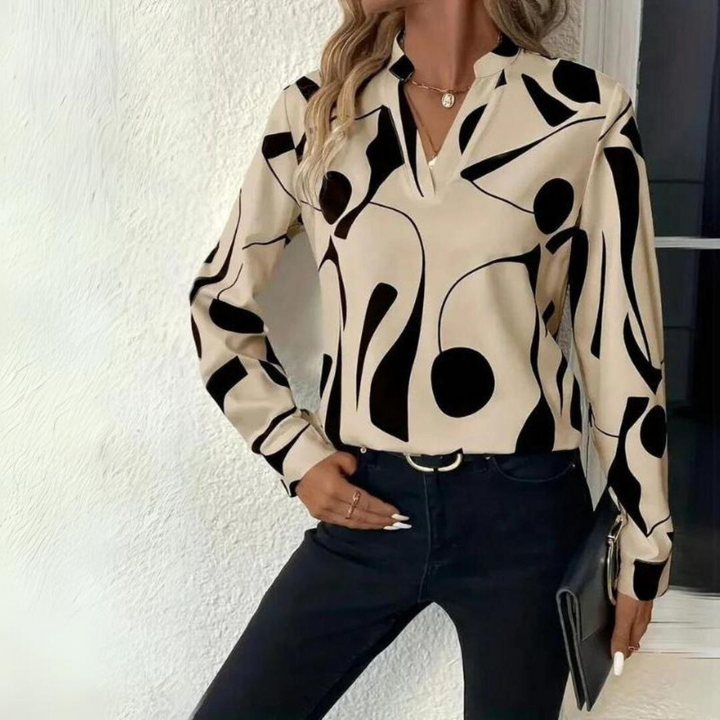 Ashwood Melbourne | Luisa Elegant Abstract Print Shirt