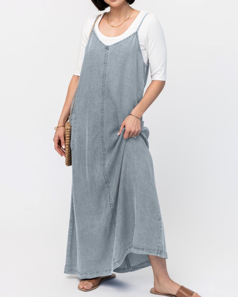 Mireille - Denim Jumper Maxi Dress