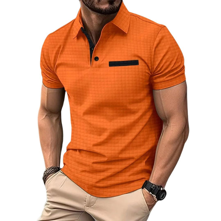 Oscar™ Polo Shirt with Jacquard Check Pattern