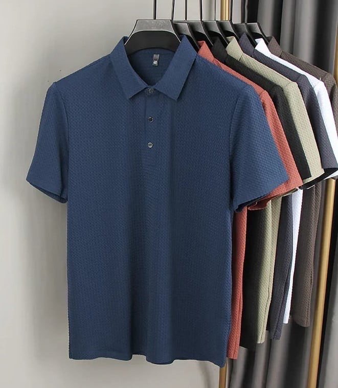 PIQUE SILK POLO T-SHIRT