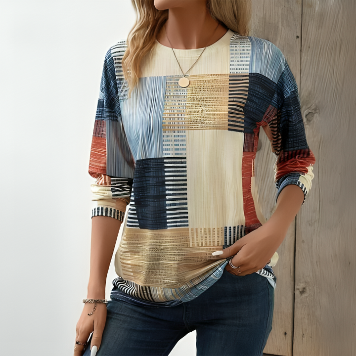 Chloe | Colourful Round Neck T-Shirt