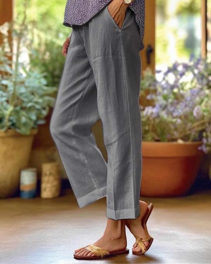 Kerenza™ | Elegant Linen and Cotton Pants