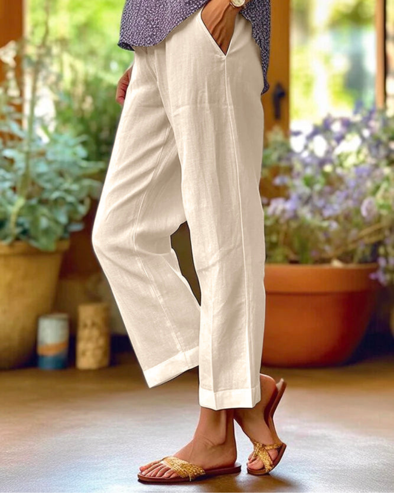 Kerenza™ | Elegant Linen and Cotton Pants