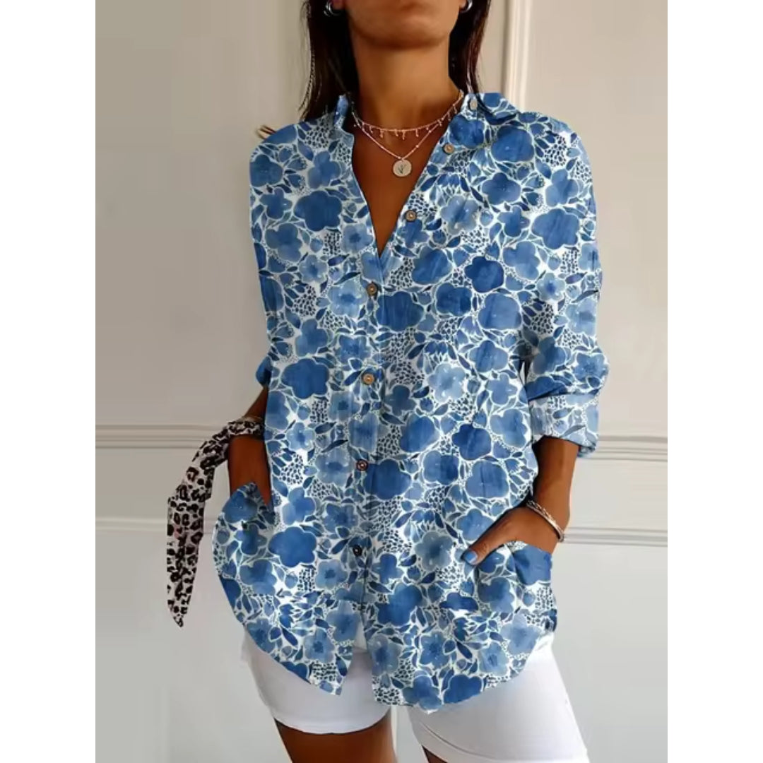 Thalia™️ | Casual Blouse with Floral Print