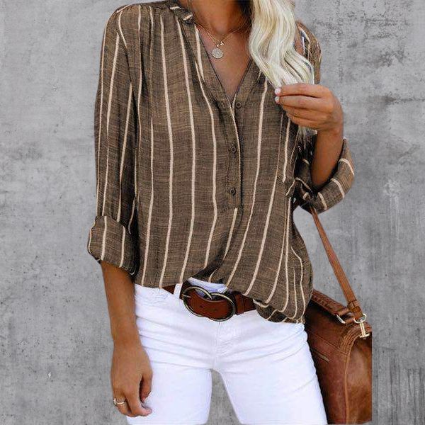 Sabine | Striped V-Neck Blouse