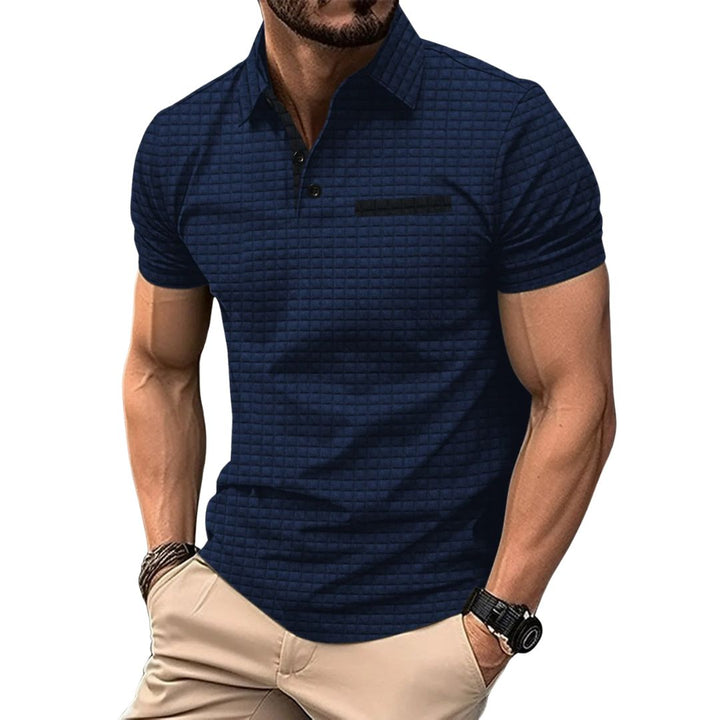 Oscar™ Polo Shirt with Jacquard Check Pattern