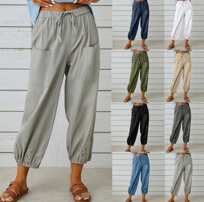 Adira | Casual Buttoned Trousers