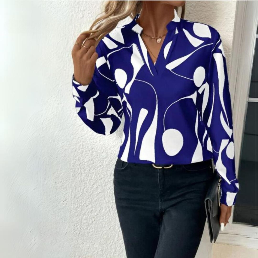 Ashwood Melbourne | Luisa Elegant Abstract Print Shirt