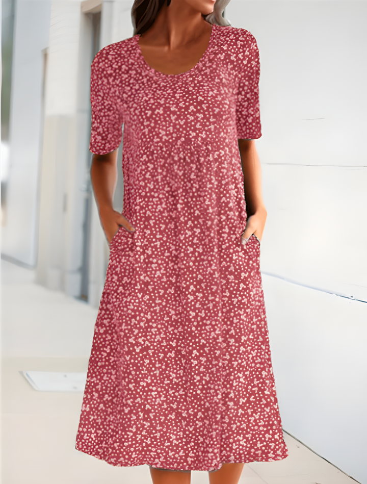 Beryl | Casual Round Neck Floral Dress