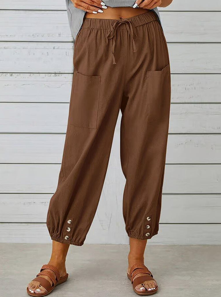 Adira | Casual Buttoned Trousers