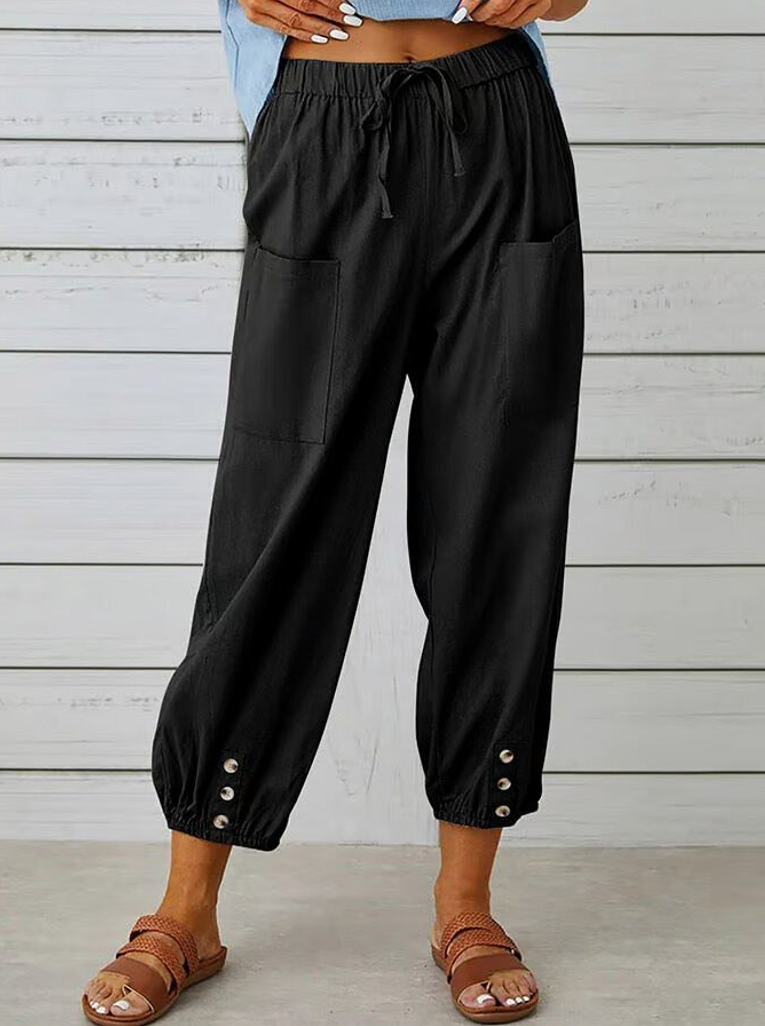 Adira | Casual Buttoned Trousers