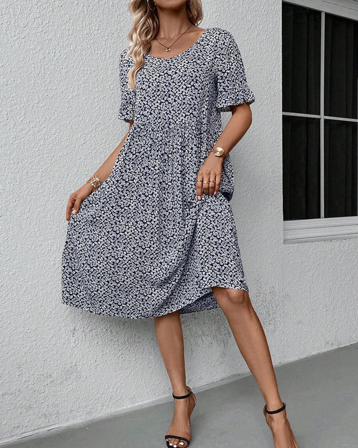 Fleur™ - Elegant Women's Fashion Floral Midi Dress