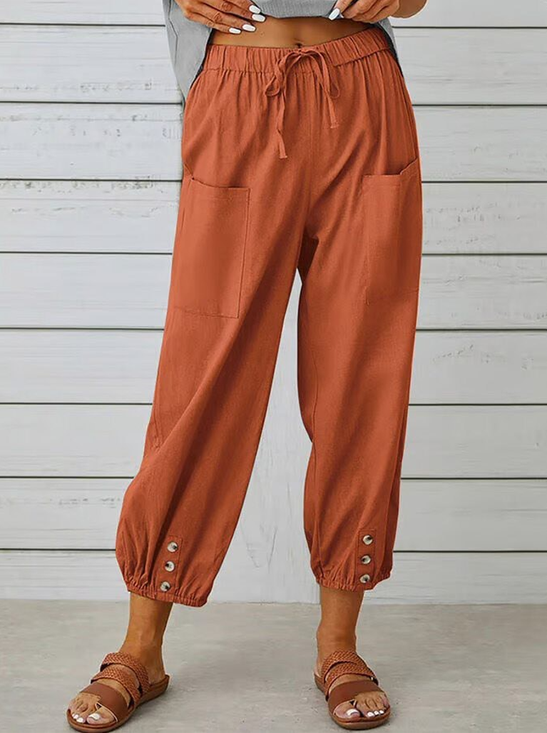 Adira | Casual Buttoned Trousers