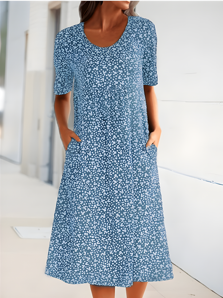 Beryl | Casual Round Neck Floral Dress