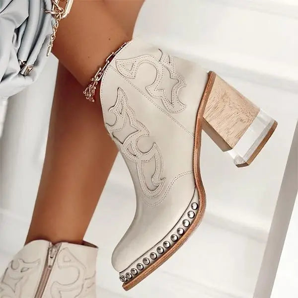 Samantha Norwich Embroidered Leather Boots