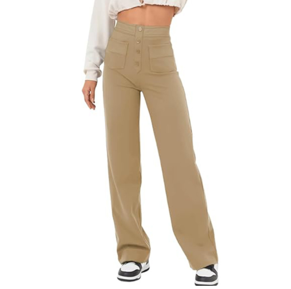 Luna - High Waist Stretch Trousers