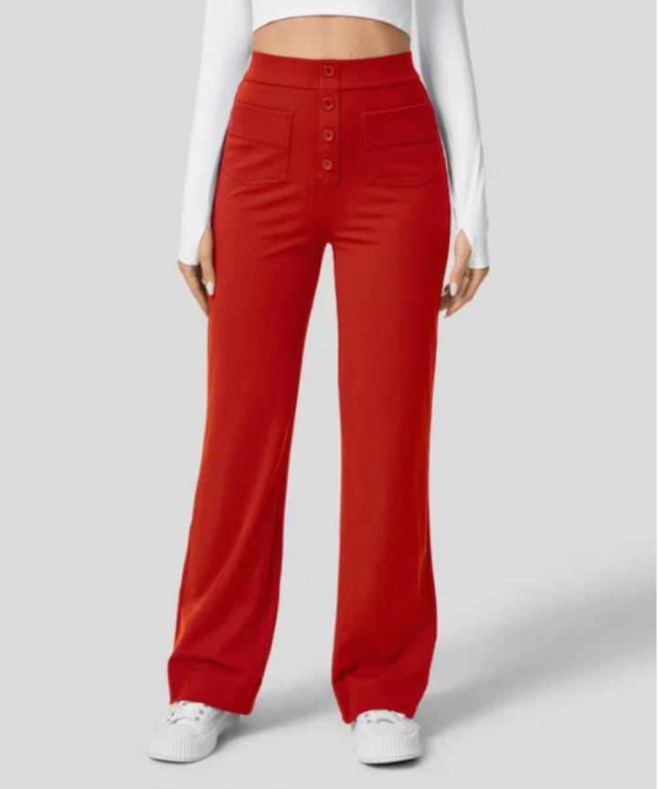 Luna - High Waist Stretch Trousers