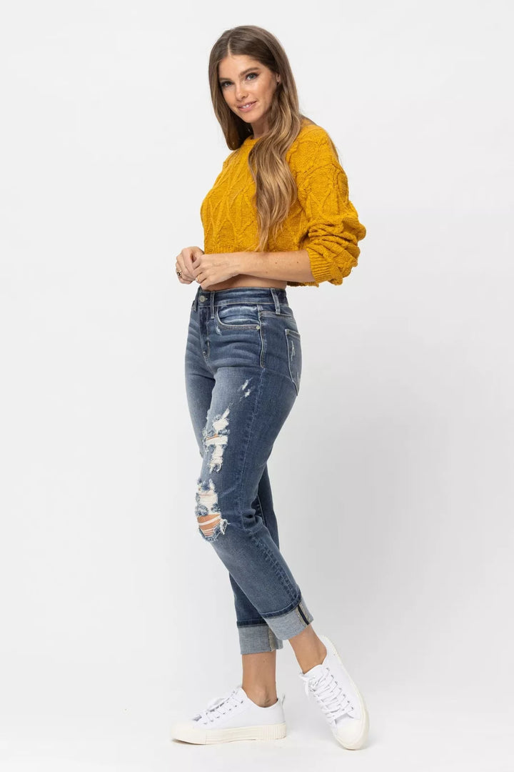 Freya™ - Sculpting Distressed Boyfriend Jeans