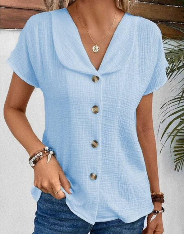 Julie | Cotton-Linen Blouse