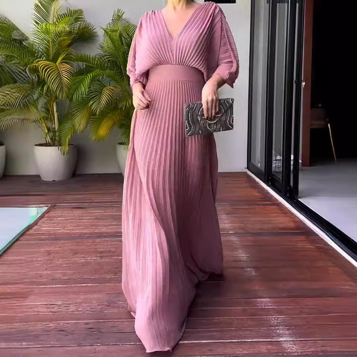 Anna™- Floating Ribbed Maxi Dress