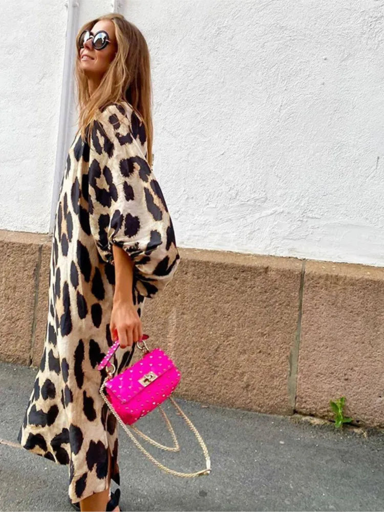 Harper | Leopard Midi Dress