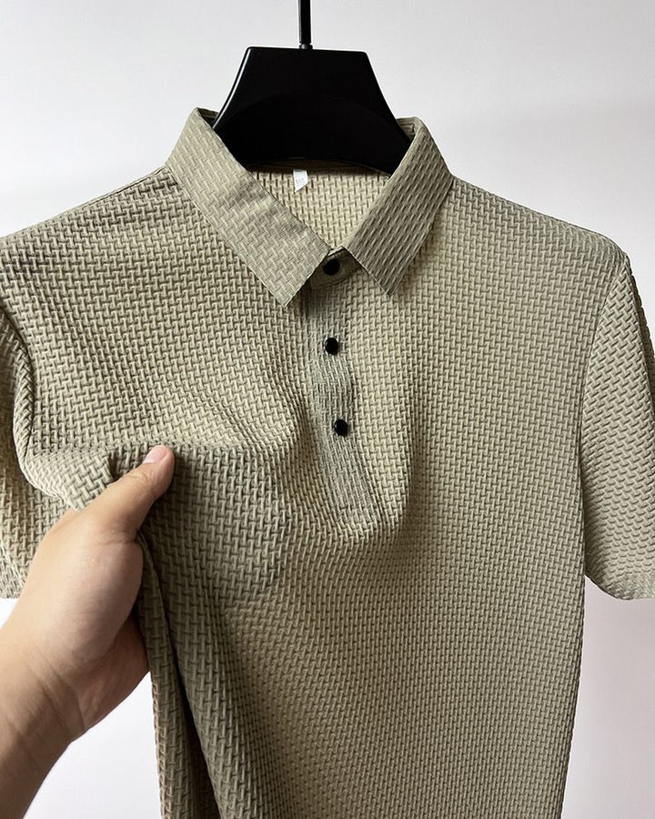 PIQUE SILK POLO T-SHIRT