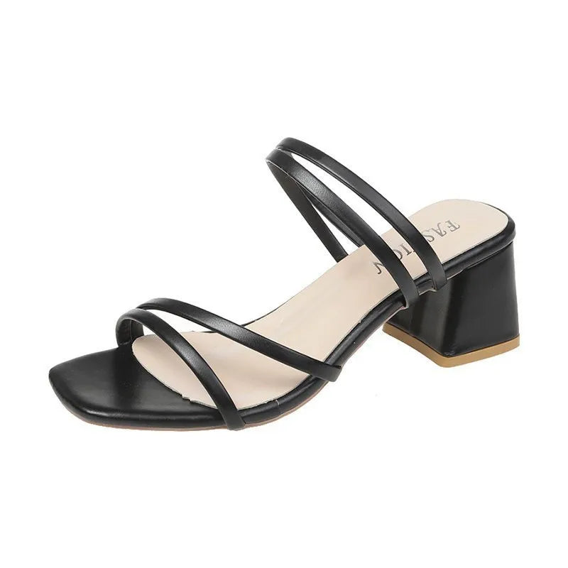 Selene™ Women's Orthopedic Sandals - Sophisticated Summer Slippers with Square Heels