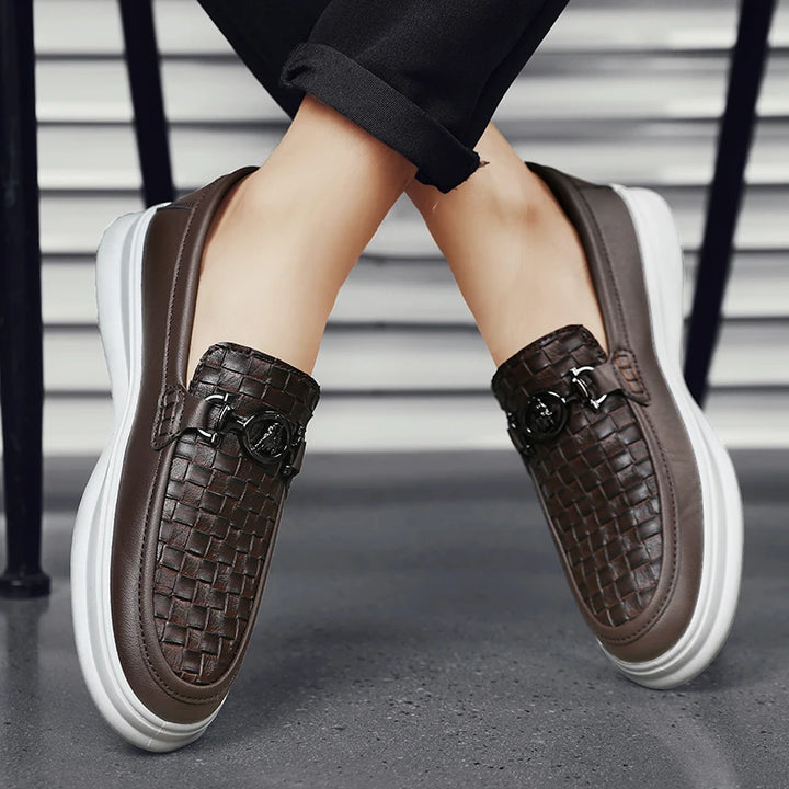 LORENZO FERRERO LEATHER LOAFERS