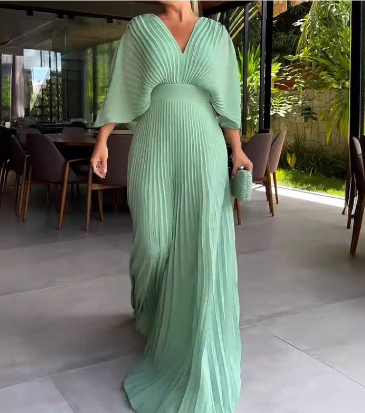 Anna™- Floating Ribbed Maxi Dress