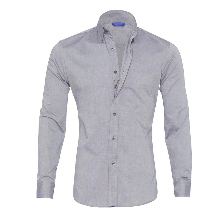 Victor - Wrinkle Free Shirt with Zipper