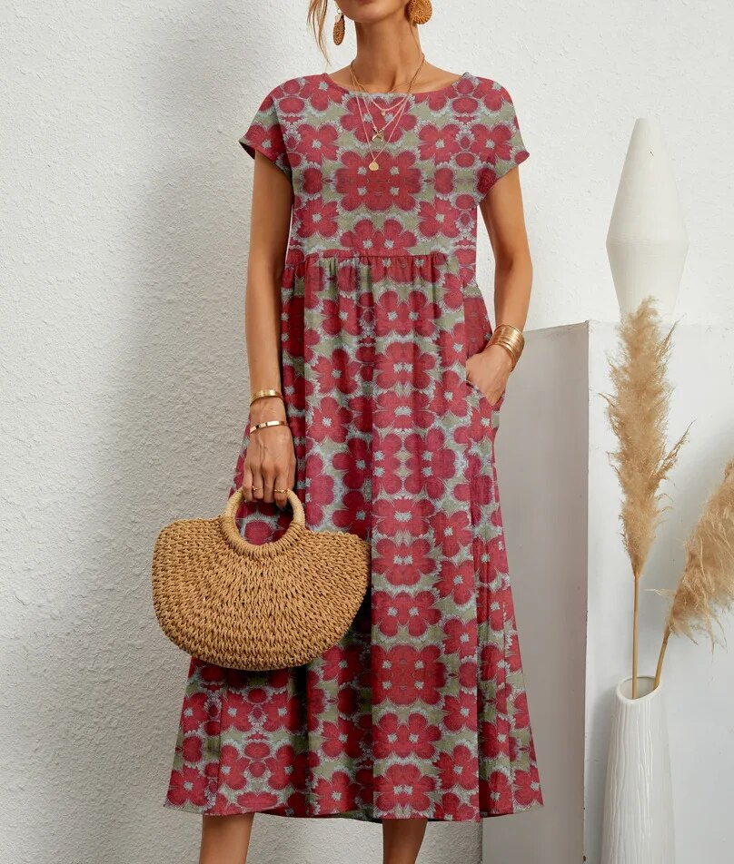 Sarah™ Ethereal Tummy Covering Floral Dress