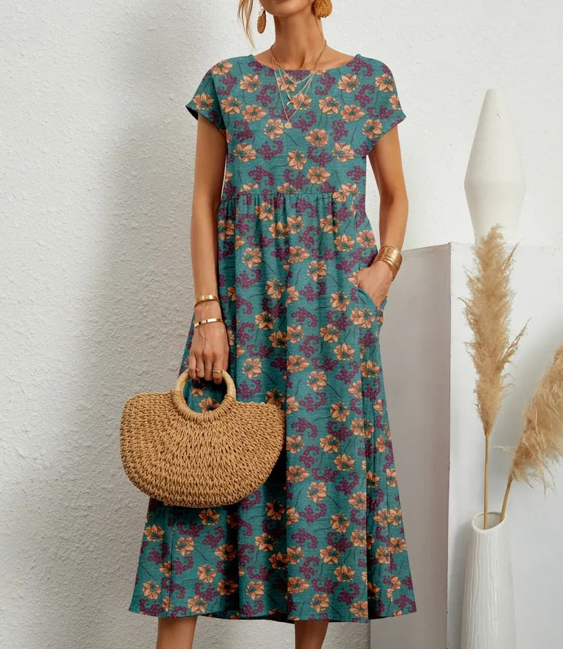 Sarah™ Ethereal Tummy Covering Floral Dress