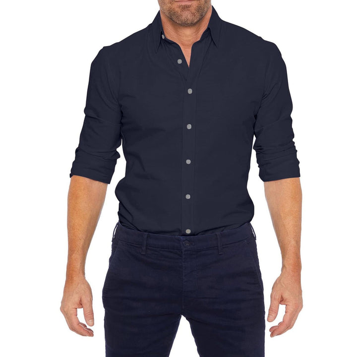 Victor - Wrinkle Free Shirt with Zipper