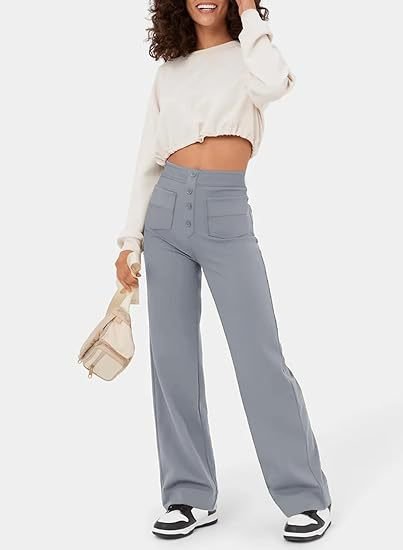 Luna - High Waist Stretch Trousers