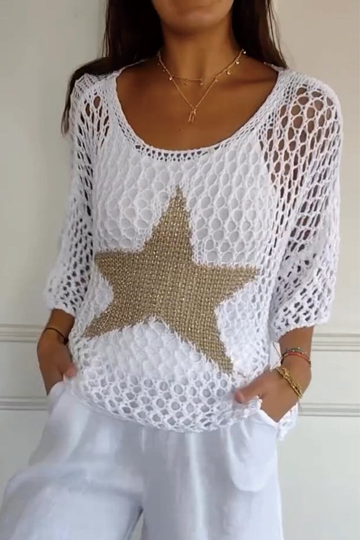 Nora™ - Chic Crochet Knit Top