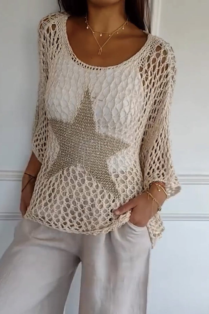 Nora™ - Chic Crochet Knit Top