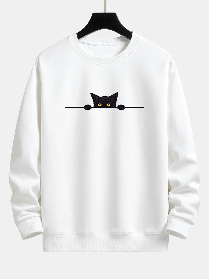 Penny - Cozy Cat Print Sweatshirt