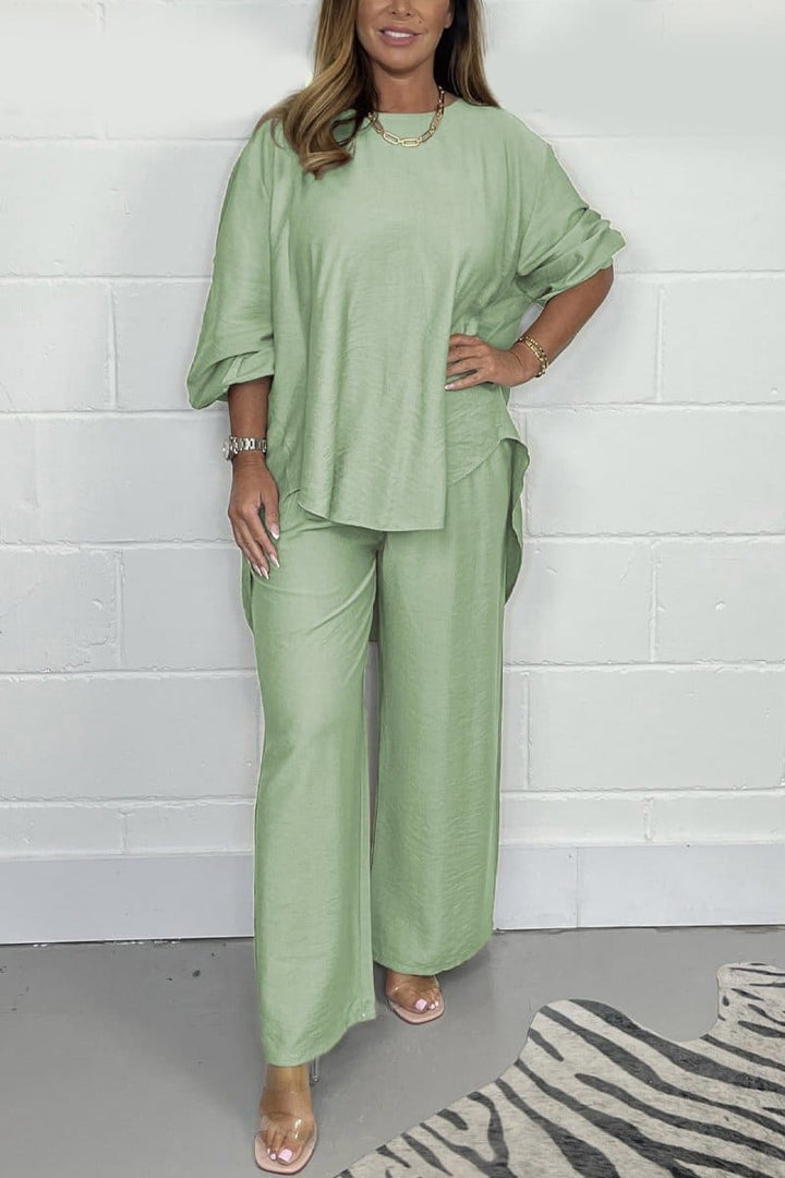 Jade - Round Neck Long Sleeve Suit