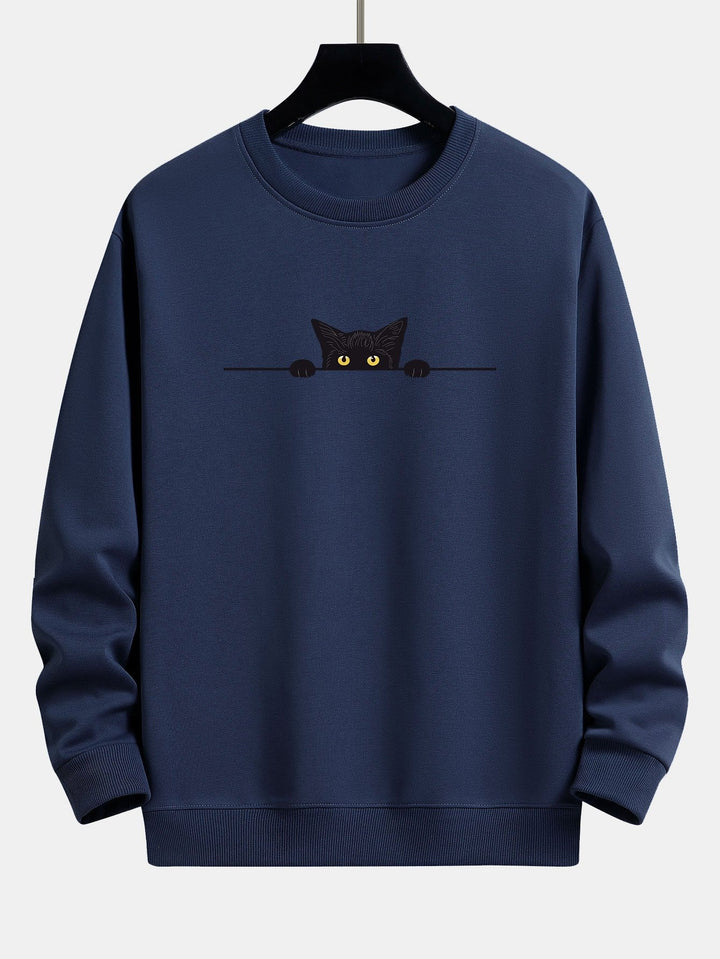 Penny - Cozy Cat Print Sweatshirt