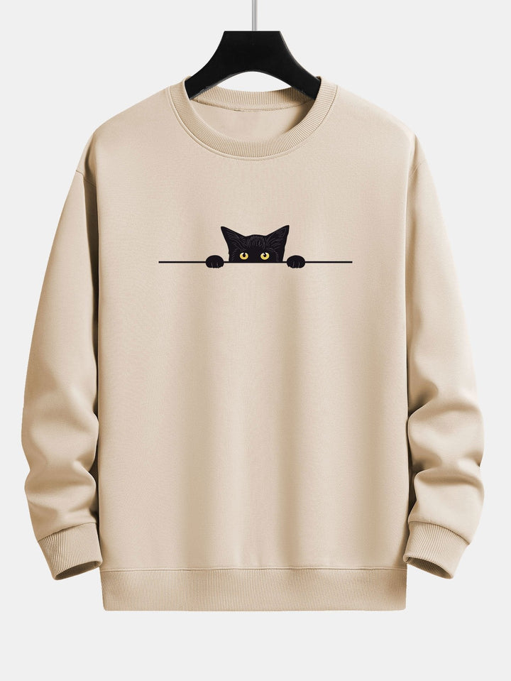 Penny - Cozy Cat Print Sweatshirt