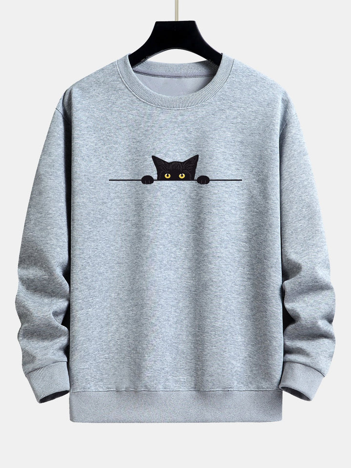 Penny - Cozy Cat Print Sweatshirt