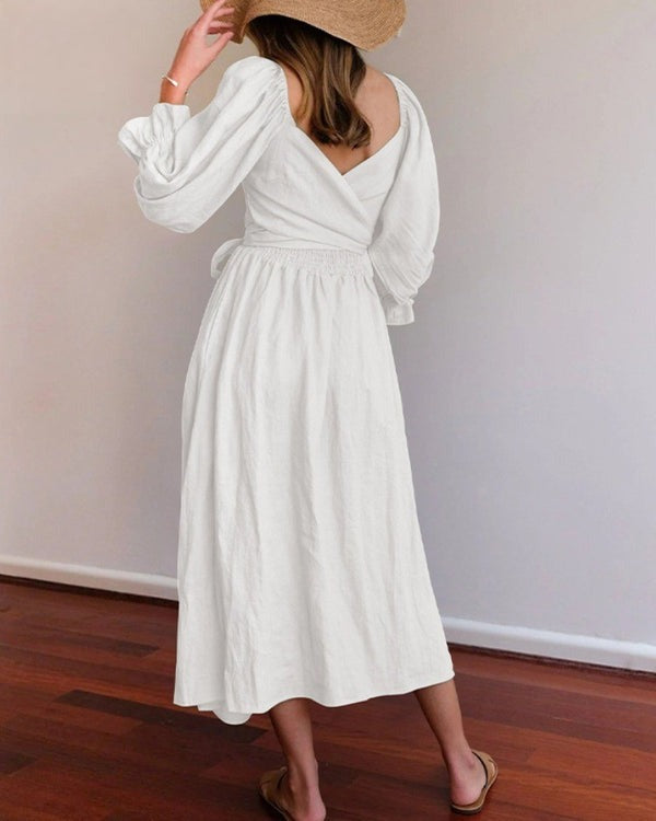 Beth - French Dress with Folded Sleeves